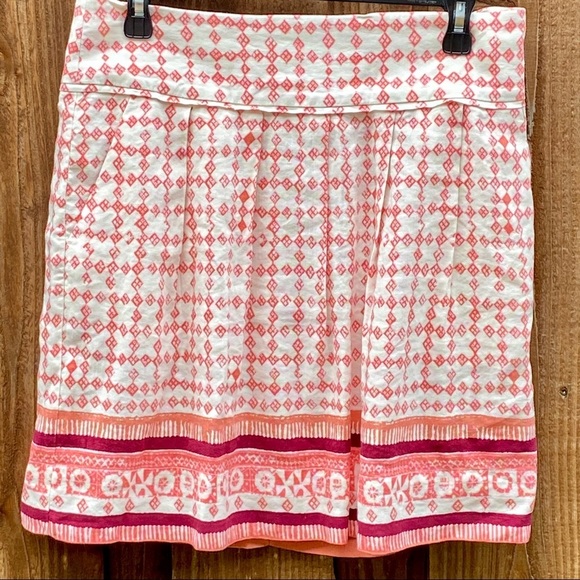 Ann Taylor Loft Linen Aztec Boho Skirt NWOT Sz. 6 - Picture 1 of 8